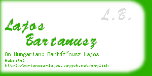 lajos bartanusz business card